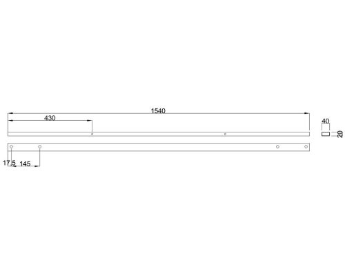 MILADESIGN csatorna Linear LN1604 ezüst