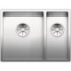 BLANCO 521609 Mosogató Claron 340/180-U selyem fényű nemesa.InFino rúd nélkül