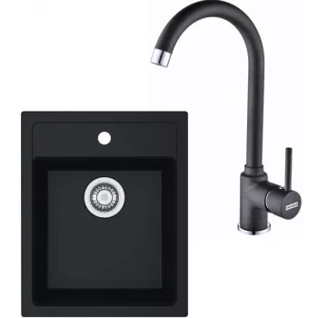 FRANKE Szett T52Č SID 610-40 fekete + FP 9000.071 onyx