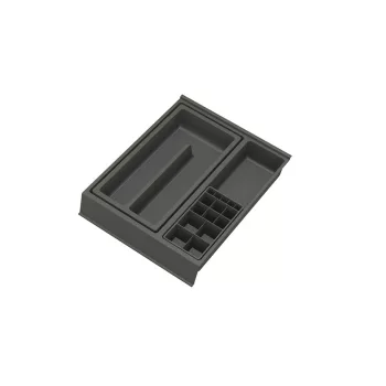   GOLLINUCCI Fürdőszoba fiók rendező kiegészítőkkel, 270mm mély fiókba, antracit,