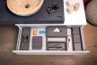 GOLLINUCCI Fürdőszoba fiók rendező kiegészítőkkel, 350mm mély fiókba, antracit