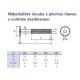Összekötő bútorcsavar M6x100 antik bronz lapos fejű  15mm