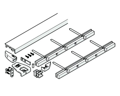 HAWA 25479 Folding Concepta 25 alsó profil 1300mm fekete