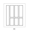 Evőeszköztartó Classico Kristall softTouch 50 (422 x 474 mm) fekete