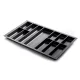 Evőeszköztartó Classico Kristall softTouch 90 (822 x 474 mm) fekete