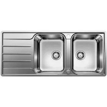   BLANCO 523037 Mosogató LEMIS 8S-IF nemesacél szálcsiszolt excenterrel