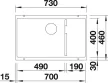 BLANCO 523461 Mosogató Subline 700-U Level kávé InFino kézikönyv SilgranitPura