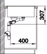 BLANCO 524674 Mosogató síkba AXIA III 6 SF kávé SILGRANIT® PuraDur®