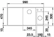 BLANCO 524672 lapos mosogató AXIA III 6S-F fehér SILGRANIT®PuraDur®