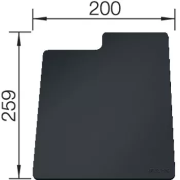  BLANCO 235900 vágószőnyeg SITY Pad Lava szürke, szürke-fekete műanyag