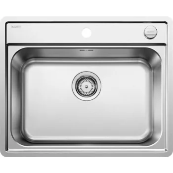   BLANCO 525109 Mosogató LEMIS 6-IF szálcsiszolt rozsdamentes acélból, excenterrel