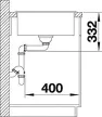BLANCO 524721 mosogató ZIA 45 S kompakt antracit SILGRANIT® PuraDur®