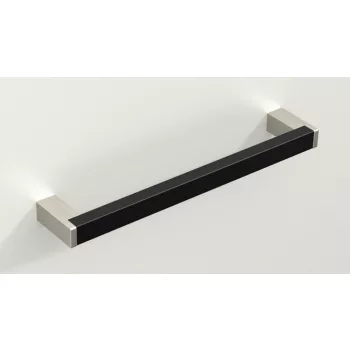   HETTICH 9208083 Fogantyú Bermeo 173/160, fekete matt / rozsdamentes szálcsiszolt