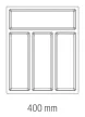 Evőeszköz tartó Classico Kristall softTouch (322 x 424 mm) fekete