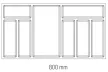 Evőeszköztató Classico Kristal softTouch (722x424mm) fekete