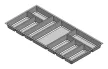 Evőeszköztartó Classico Kristall softTouch 90 (822x424mm) fekete
