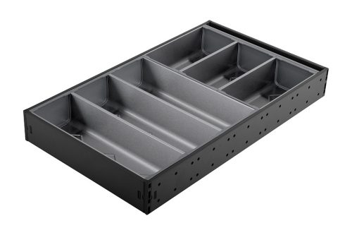 StrongMax evőeszköztartó készlet 'M=500, SZ=276 mm fekete, 3+2 tálakkal