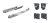 K-HETTICH set Quadro 4D V6 P2O 500mm/30kg oldalfalhoz 16mm + kapcsolókészlet
