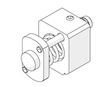 HAWA 25370 Junior 80/B-Pocket toló belső illeszthető rugós ütközővel 80kg-ig