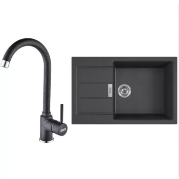 FRANKE Szett T90Č S2D 611-78 XL fekete + FP 9000.071 onyx