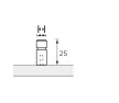 HETTICH gomb 9208071 Arnum 10/10 nemesacél