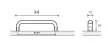 HETTICH fogantyú 9190430 Naila 135/128 barna fémes