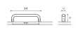 HETTICH fogantyú 9266077 Naila 71/64 fekete mat