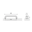 HETTICH fogantyú 9266078 Naila 103/96 fekete mat