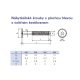 Összekötő bútorcsavar M6x120 cink fehér lapos fejű  17mm