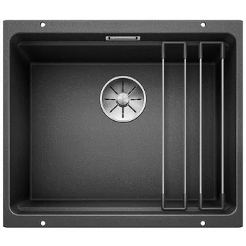   BLANCO 525887 Mosogató ETAGON 500-U fekete színű, excenter nélkül Silgranite InF