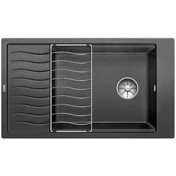   BLANCO 525886 Mosogató ELON XL 8 S fekete SILGRANIT® PuraDur®,  excenter nélkül