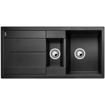  BLANCO 525927 mosogató METRA 6 S fekete SILGRANIT® PuraDur® excenter nélkül