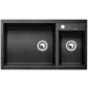 BLANCO 525936 mosogató METRA 9 fekete SILGRANIT® PuraDur® excenter nélkül