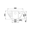 BLANCO 526031 Mosogató ZIA 9 E fekete SILGRANIT® PuraDur® excenter nélkül