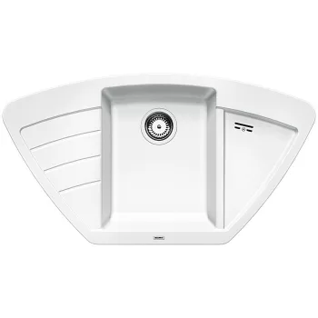   BLANCO 514758 Mosogató Zia 9 E fehér SILGRANIT® PuraDur® excentrikus nélkül