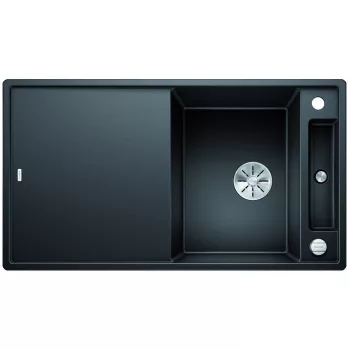   BLANCO 525846 mosogató AXIA III 5 S-F fekete SILGRANIT®PuraDur® InFino excenterr