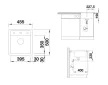 BLANCO 525872 Mosogató Dalago 5-F fekete, excenterel Silgranite PuraDur