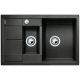 BLANCO 525925 mosogató METRA 6 S Compact fekete SILGRANIT® PuraDur®,excenterrel
