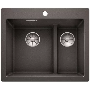   BLANCO 525955 mosogató PLEON 6 Split fekete SILGRANIT® PuraDur® InFino excenter