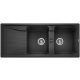 BLANCO 525979 mosogató SONA 8 S fekete SILGRANIT® PuraDur® excenter nélkül
