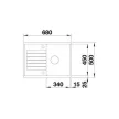 BLANCO 526008 Mosogató ZIA 45 S Compact fekete színű, excenterrel  Silgranite Pu