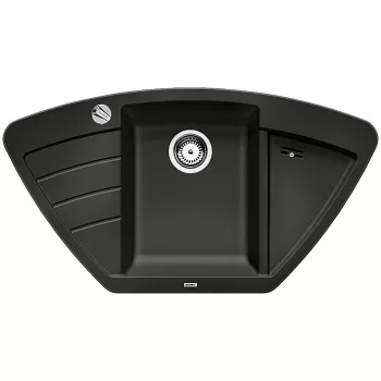   BLANCO 526030 mosogató ZIA 9 E fekete SILGRANIT® PuraDur® excenterrel