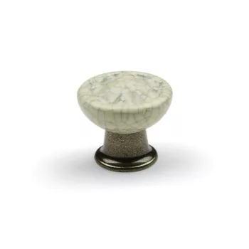 TULIP Bútorgomb Country óbronz/porcelán bézs