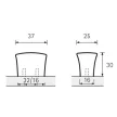 HETTICH 9132314 gomb Itri 38/16 mm Csiszolt rozsdamentes acél utánzat