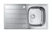 GROHE 31552SD1 Mosogató K200 45-S 860 x 500mm rozsdamentes acél, szálcsiszolt