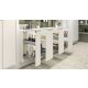 KES 002140 K-Line dupla kosár 150mm 90° 3D ezüst