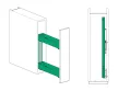 KES 002140 K-Line dupla kosár 150mm 90° 3D ezüst