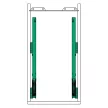 KES 002143 K-Line dupla kosár 400mm ezüst