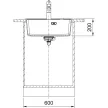 FRANKE Dřez MRG 610-52 RTL 560 x 510mm bílá led