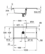 GROHE 31641AT0 Mosogató K400 60-C 1000 x 500mm gránit szürke